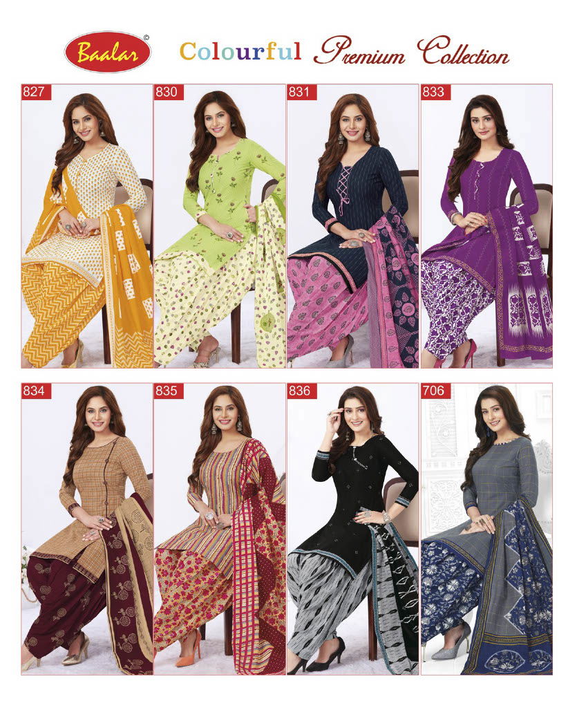 Baalar Colourful 9 Casual Wear Cotton Printed Readymade Salwar Suit Collection